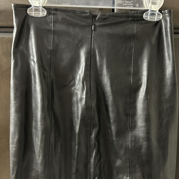 Do+Be black pencil leather like midi skirt - Picture 5 of 9